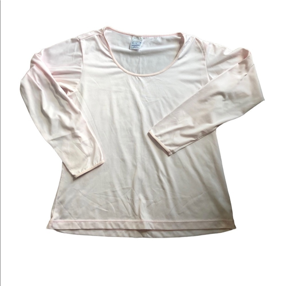 Patagonia Capilene Cool Dailey Pastel Pink Base Layer Pullover Tee Size M